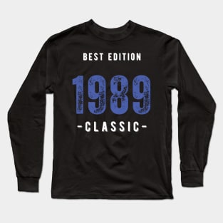 Vintage Birthday Year 1989 White Long Sleeve T-Shirt